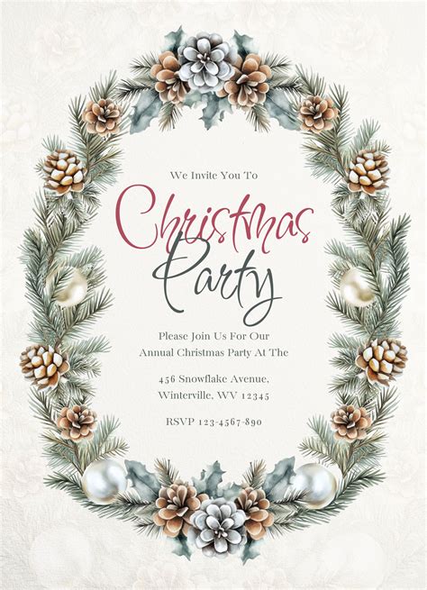 Christmas Invitation Seasonal A5 Flyer Template ExclsiveFlyer