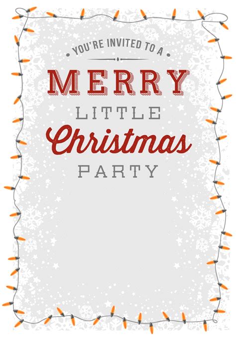 Christmas Party Invitations Free Printable