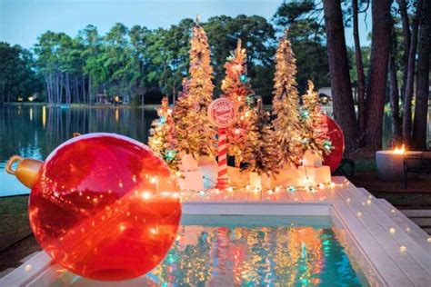 Make a Splash with Your Yuletide Celebrations: Stunning Christmas Pool Party Decorations