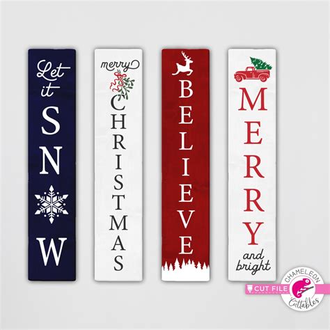 Download Christmas Porch Sign Bundle Cut Images