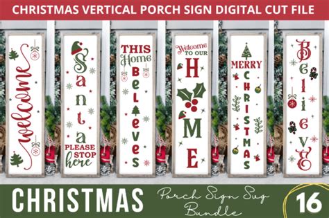 Download Christmas Porch Sign Bundle Files Free PSD Mockups