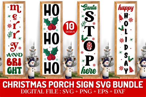 Download Christmas Porch Sign Bundle Printable