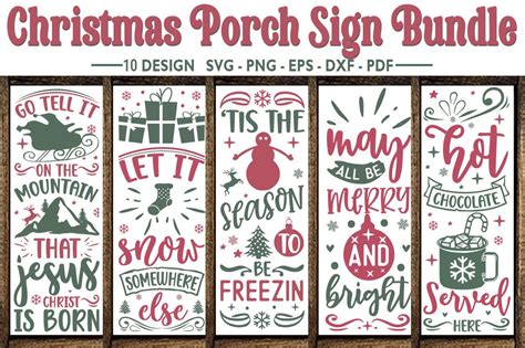Download Christmas Porch Sign Bundle for Cricut Machine