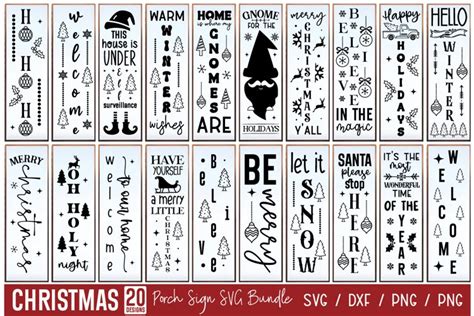 Download Christmas Porch Sign SVG Bundle Easy Edite