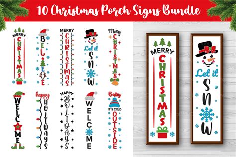 Download Christmas Porch Sign SVG Bundle Files