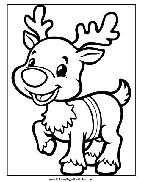 Christmas Reindeer Color Pages