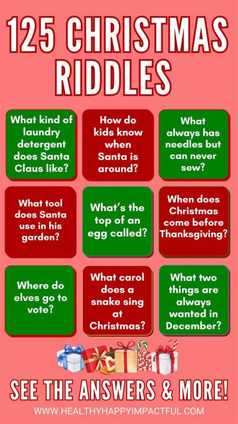 Christmas Riddles With Answers For Adults
