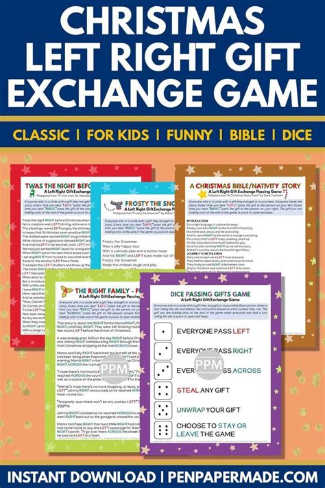 Christmas Right Left Gift Exchange [5 Games] - For Large & Small Groups!