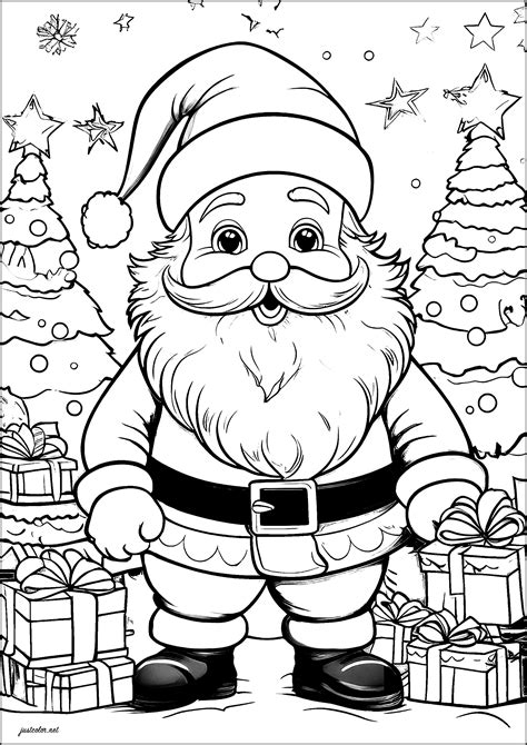 Christmas Santa Coloring Page