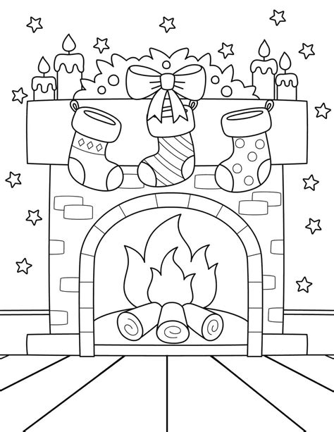 Christmas Simple Coloring Pages