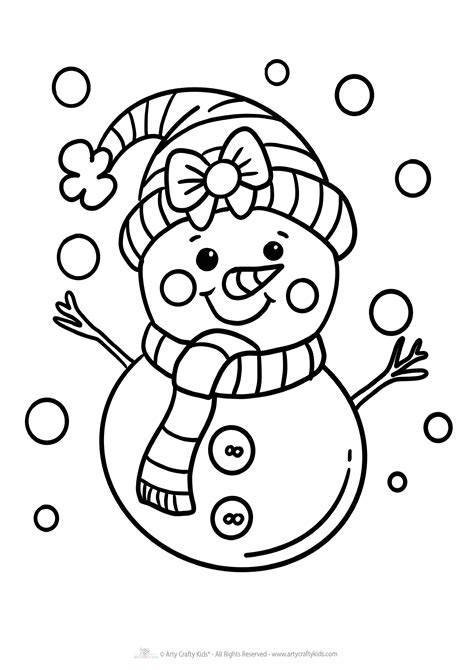 Christmas Snowman Coloring Pages