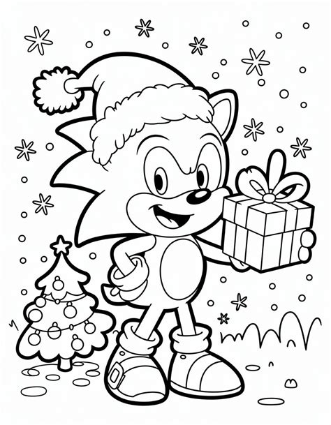 Christmas Sonic Coloring Pages