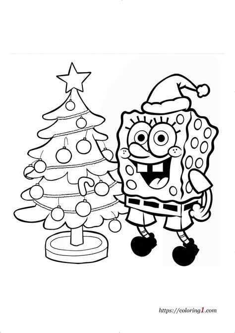 Christmas Spongebob Coloring Pages