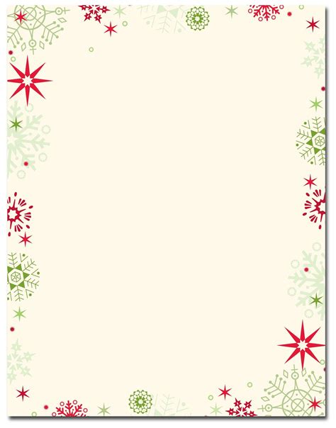 Christmas Stationery Template Free Printable