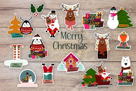 Download Christmas Stickers Bundle Crafts