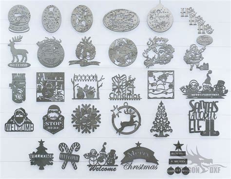 Download Christmas Stickers Bundle Files DXF Files