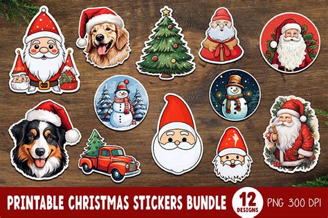 Download Christmas Stickers Bundle Files For Crafts