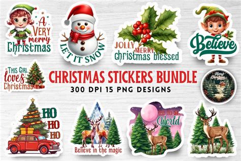 Download Christmas Stickers Bundle Images