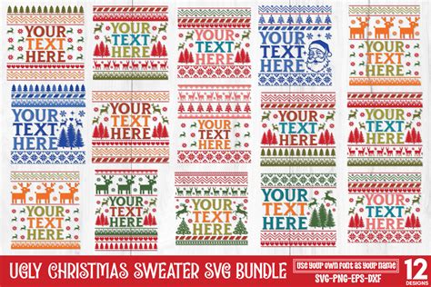 Download Christmas Sweater Bundle For Crafts