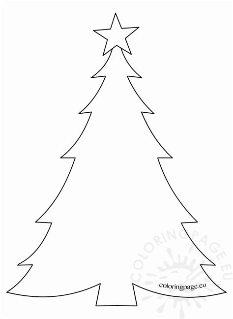 Christmas Tree Blank Coloring Page