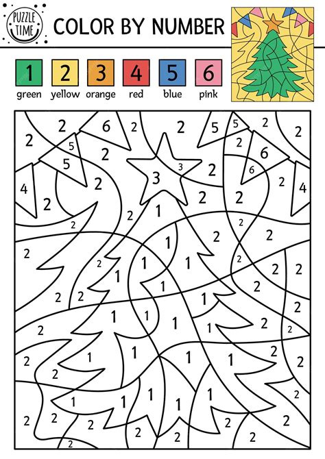 Christmas Tree Color By Number
