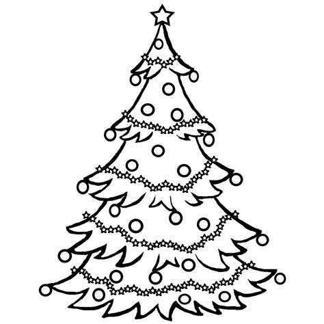 Christmas Tree Color Page Printable