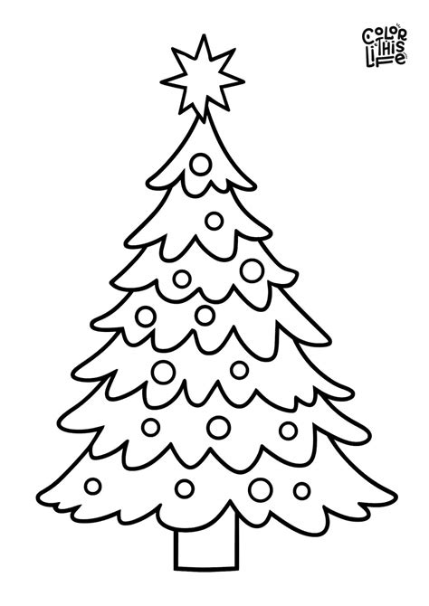 Christmas Tree Coloring Book Pages