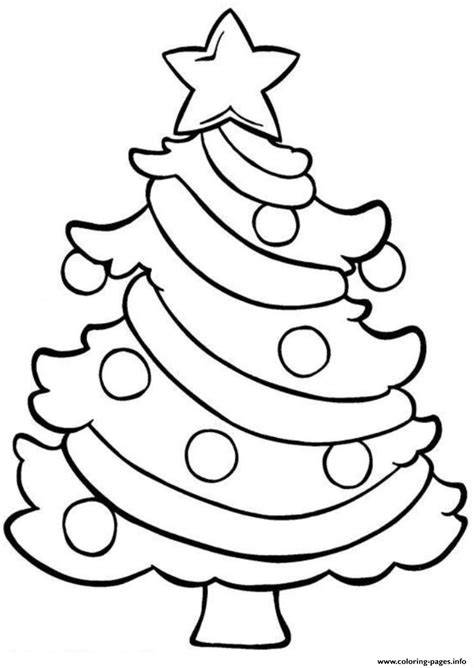 Christmas Tree Coloring Page Easy