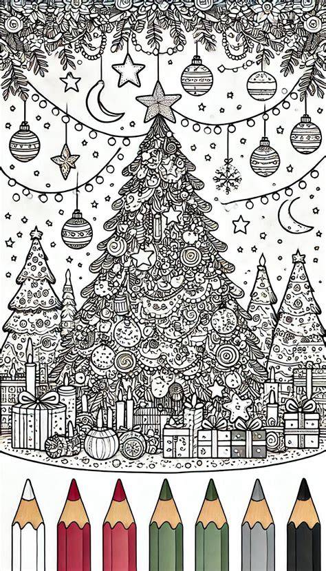 Christmas Tree Coloring Pages Adults