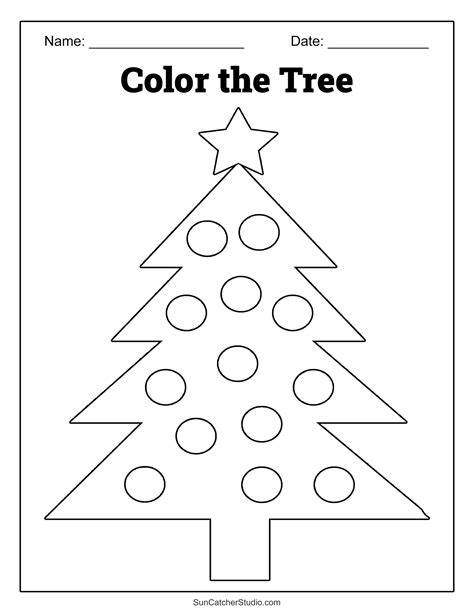 Christmas Tree Coloring Pages For Kids
