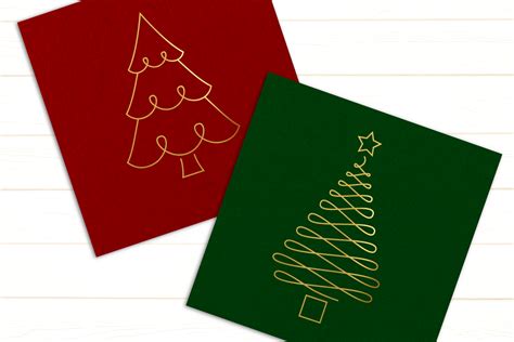 Download Christmas Tree Duo Single Line For Crafts