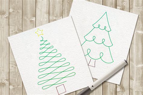 Download Christmas Tree Duo Single Line For Cricut