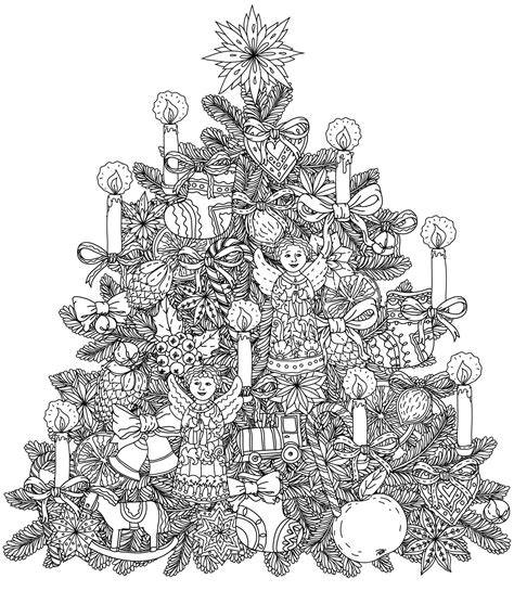 Christmas Tree Hard Christmas Coloring Pages