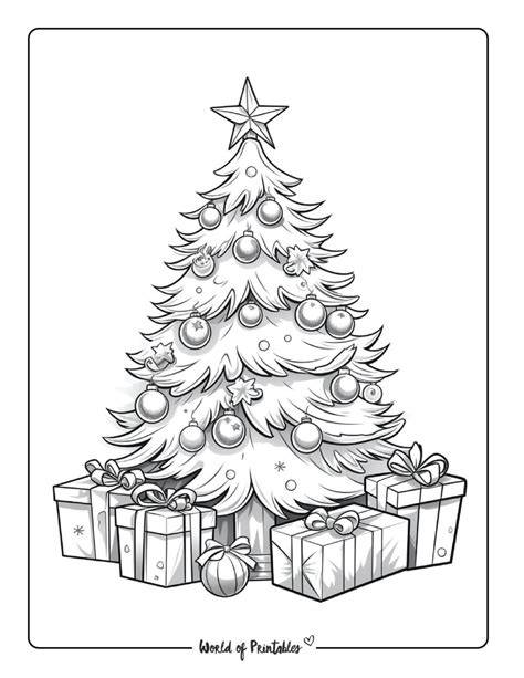 Christmas Tree Holiday Coloring Pages