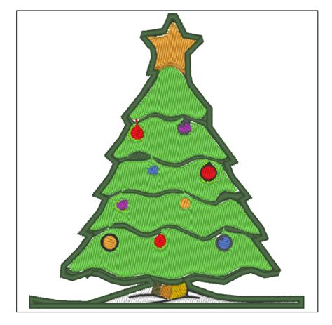 Christmas Tree Machine Embroidery Pattern