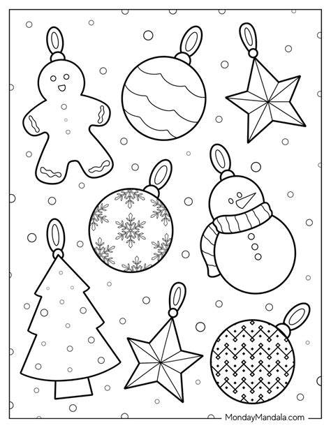 Christmas Tree Ornaments Coloring Pages