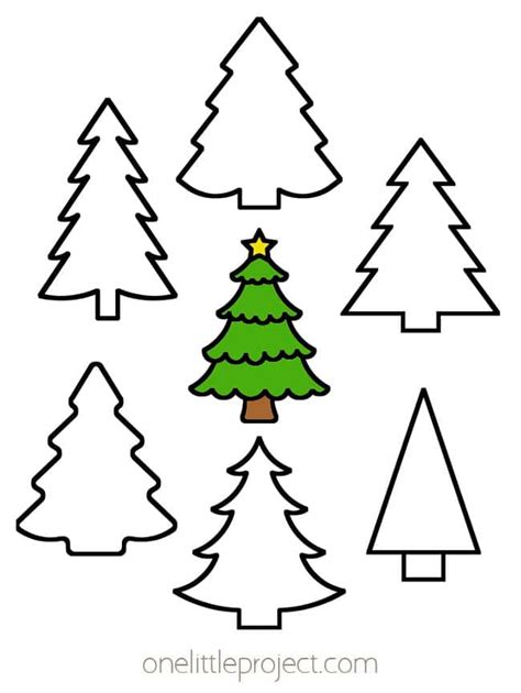 Christmas Tree Shapes Templates