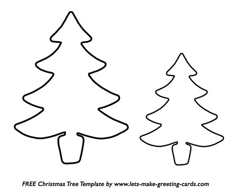 Christmas Tree Template For Cards