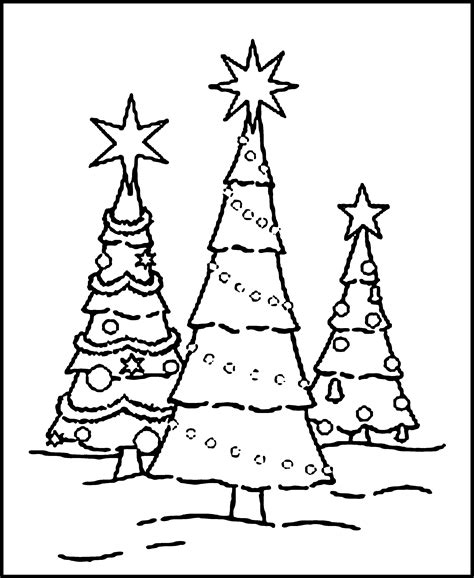 Christmas Tree To Color Free