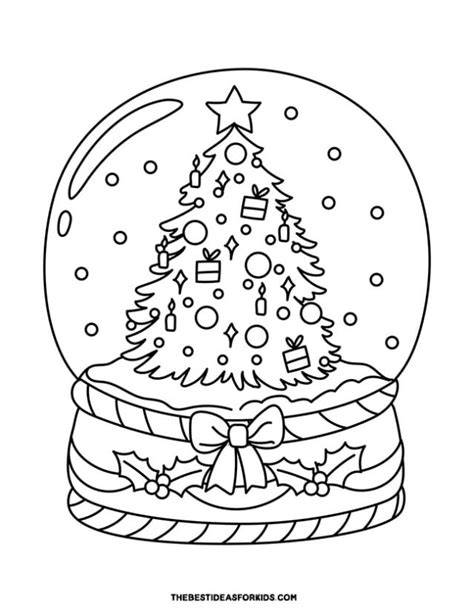 Christmas Tree With Snow Coloring Pages
