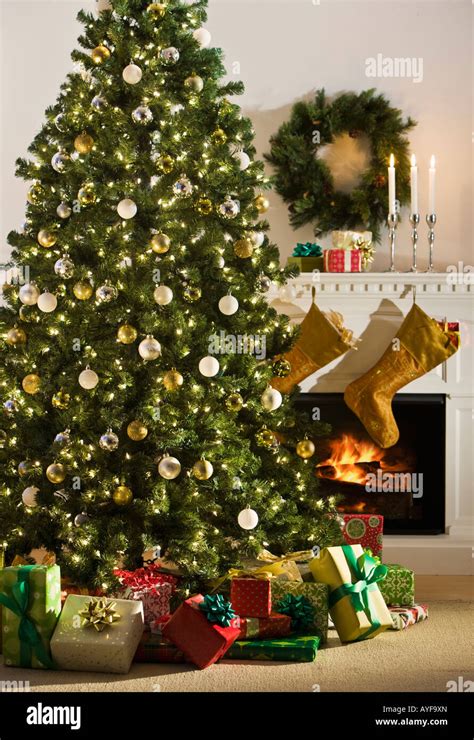 Christmas Trees With Presents Underneath