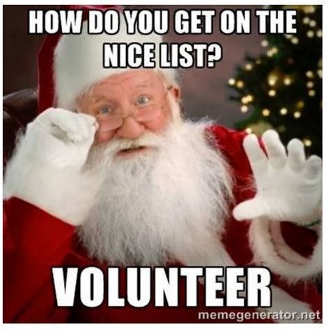 Christmas Volunteer Meme