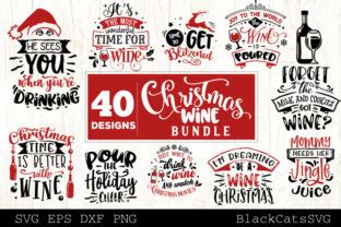 Download Christmas Wine Bundle 40 Designs For Crafts