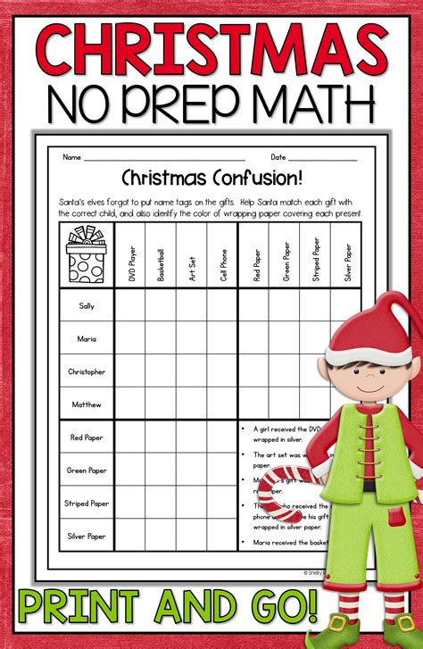 Christmas Worksheets For 3rd Graders