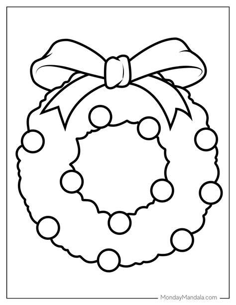 Christmas Wreath Color Page