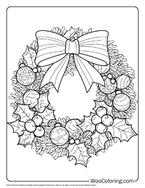 Christmas Wreath Coloring Pages To Print