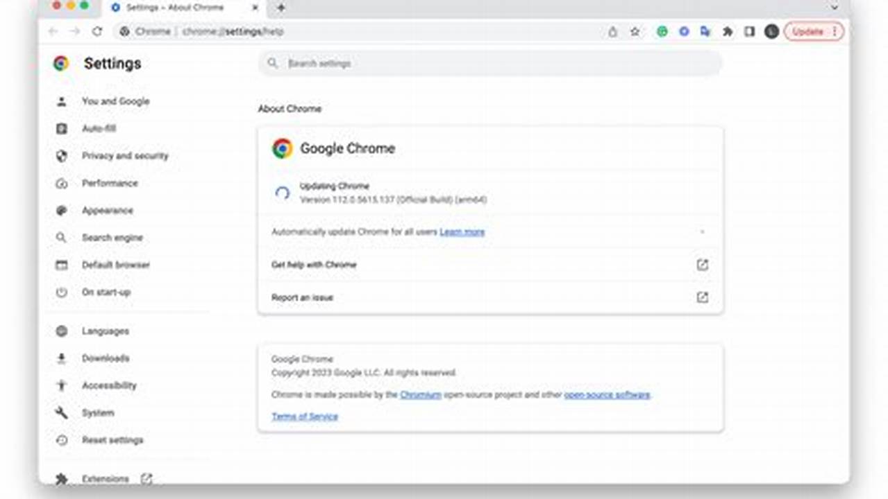 Chrome Update 2024 Changelog Not Working