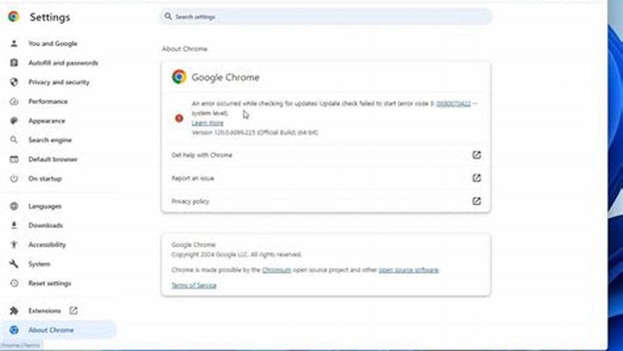 Chrome Update 2024 Problems