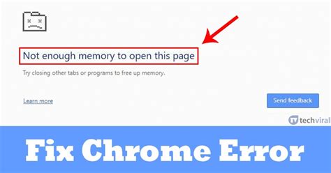 Chrome Error Out Of Memory