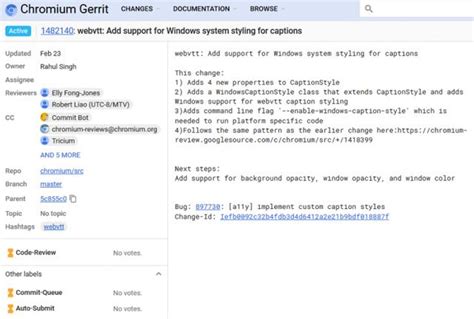 Chromium commit